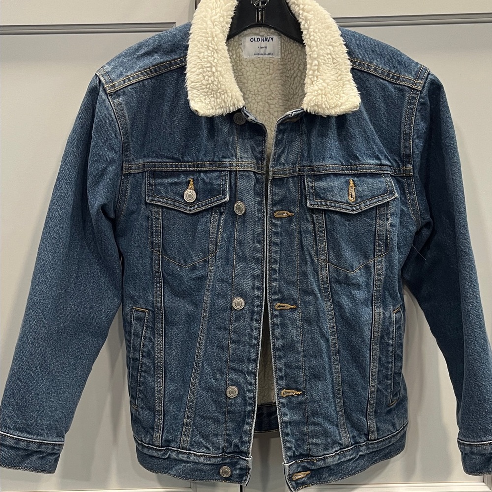 Old Navy Denim Jacket with Sherpa Collar
